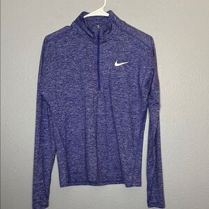 Nike Heathered Purple Pullover 1/4 Zip Running Top Size Small